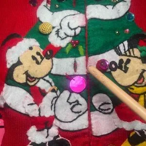 MICHAEL SIMON Disney ミッキー カーディガン　ヴィンテージ MICHAEL SIMON × Disney Xmas ミッキー カーディガン - メルカリ